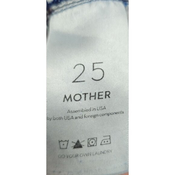 Mother Womens 25 The Triple Stack Insider Crop Belted Jeans Raw Hem Chick‎ Flick - Picture 15 of 16